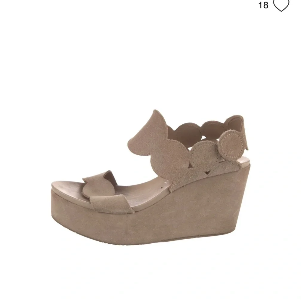 Pedro Garcia tan suede Platform Sandals - Picture 1 of 5